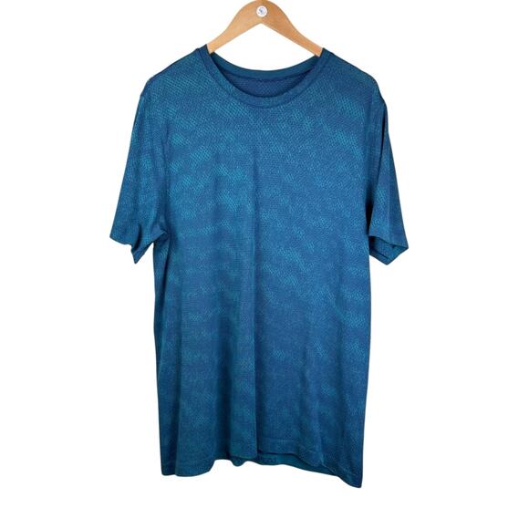 Lululemon Men's Metal Vent Tech Seamless Slim Fit Short Sleeve Shirt 2.0 Teal - Picture 3 of 10